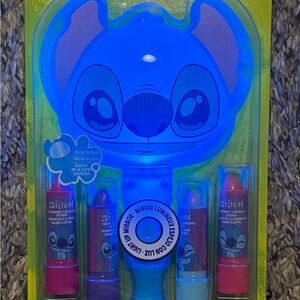 Stitch Lip Balm Set with Light-Up Mirror